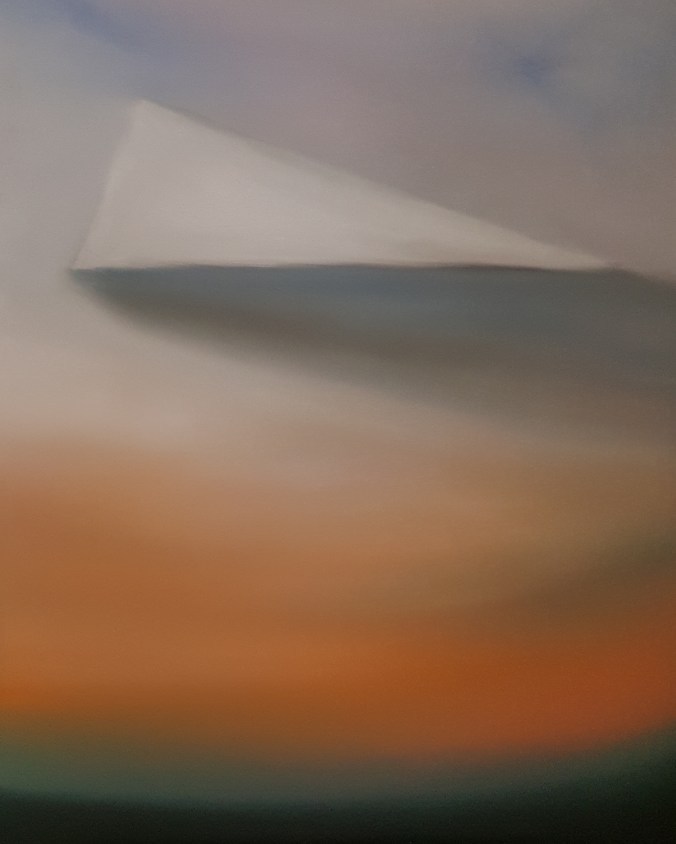 Maurizio Camposeo artista - Riparo, 2018 - olio su tela, 100x70cm